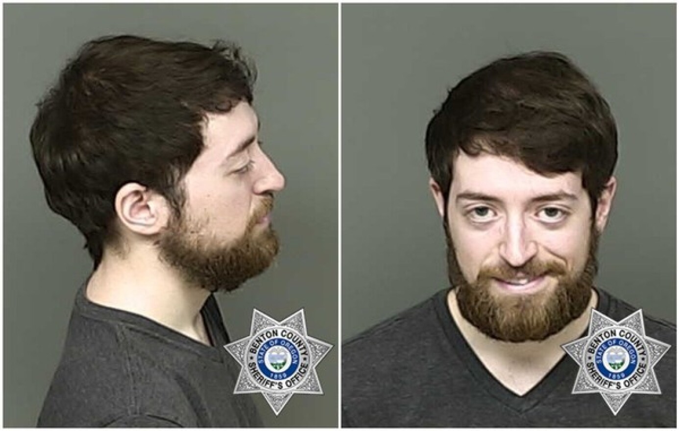Andrew Oswalt mug shot following his arrest Monday, January 22, 2018.
